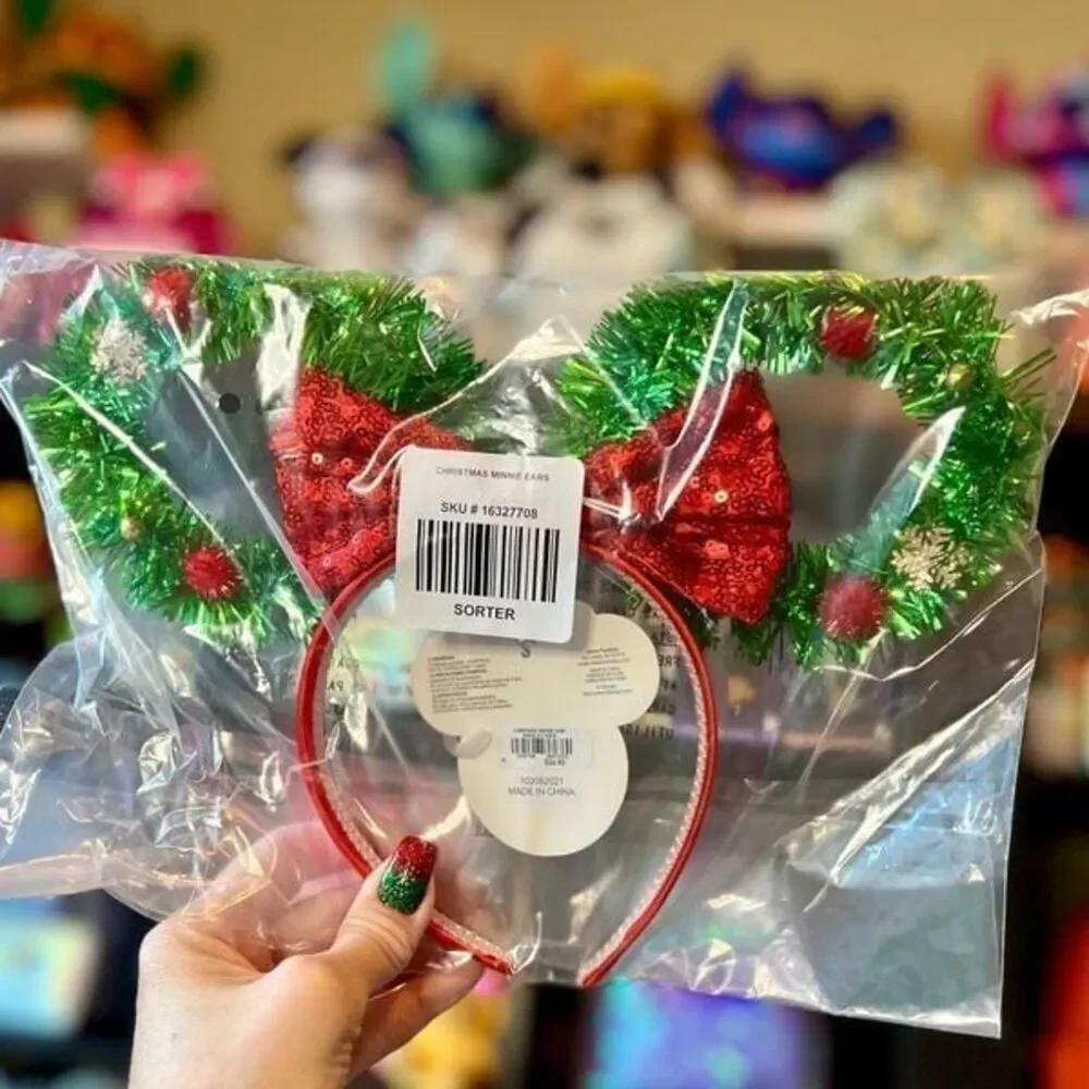 Disney Minnie Mouse Wreath Mouse Ears Headband NWT NBC